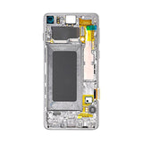 OLED Screen with Frame Replacement for Samsung Galaxy S10 - Prism White