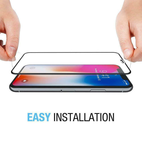 gocellparts - 6D Clear Tempered Glass Full Glue Cover Edge Screen Protector for iPhone X XS iPhone 11 Pro