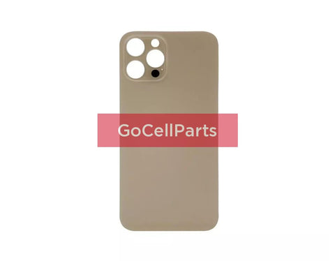 Back Door Glass Replacement For Iphone 12 Pro Max - Gold Small Parts