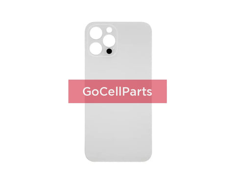 Back Door Glass Replacement For Iphone 12 Pro Max - Silver Small Parts
