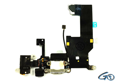 gocellparts - IPhone 5 Charging Port Dock Connector Flex Ribbon Cable Replacement White A1428