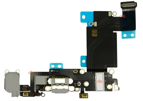 gocellparts - Black Charging Port Dock Connector Flex Cable Replacement For IPhone 6S Plus