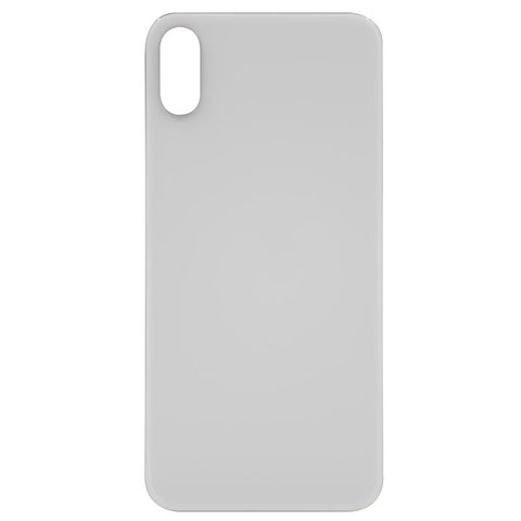 Back Door Glass Replacement for iPhone XS - White (Big Camera Hole)