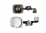 gocellparts - White Silver Ring Home Button Flex Cable Replacement Part For iPhone 6S 6S Plus